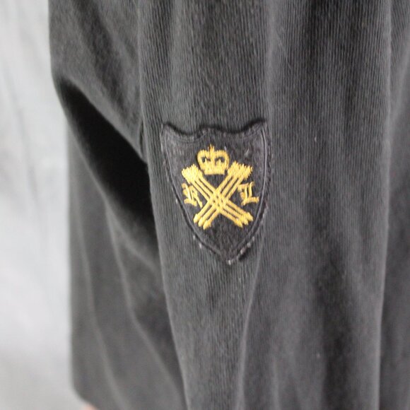 Vintage Polo Rugby Jersey - Black Colour with Stitched Logo - Men's Medium - Picture 9 of 10